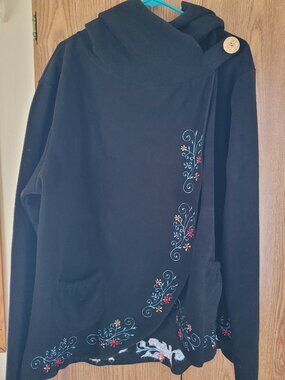 Greater Good Black Felt Jacket - Size 4X - New with tags